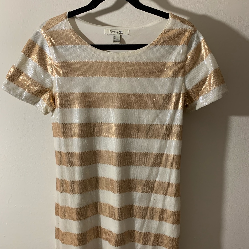 Gold and cream dress